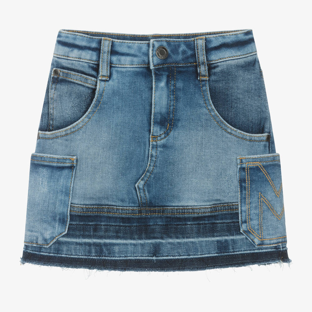 NEW!     MARC JACOBS Girls Blue Patchwork Denim Skirt