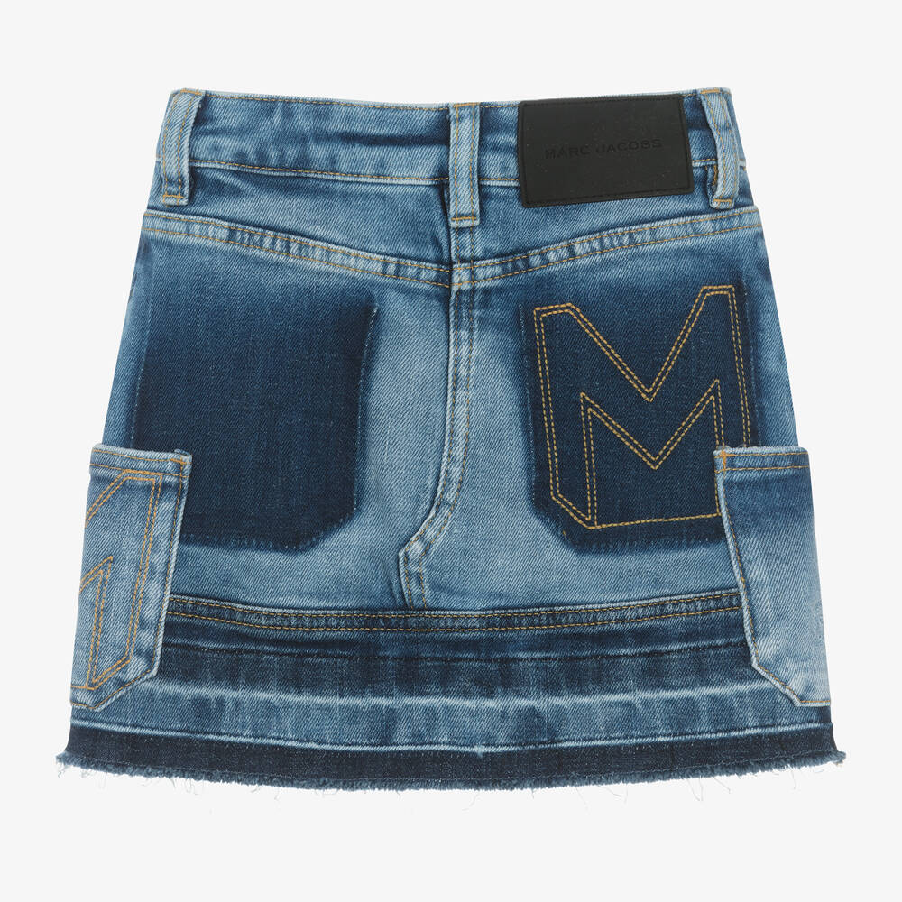 NEW!     MARC JACOBS Girls Blue Patchwork Denim Skirt