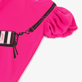 NEW!! MARC JACOBS Girls Pink Snapshot Bag Jersey Dress