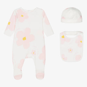 NEW!! MARC JACOBS Girls White & Pink Cotton Babygrow Set