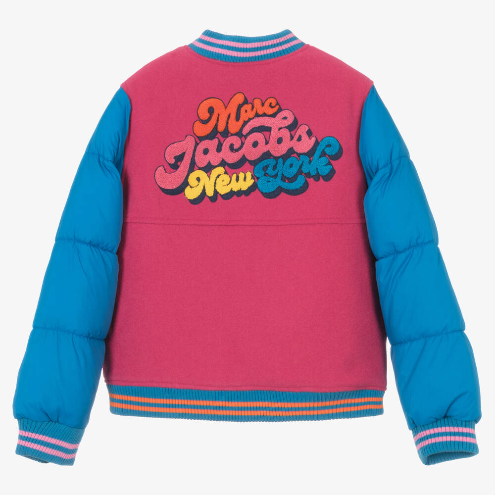 MARC JACOBS Girls Pink & Blue Bomber Jacket