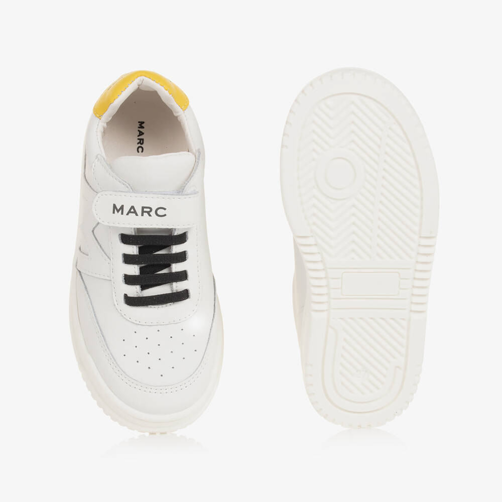 NEW!! MARC JACOBS White Leather Velcro Trainers