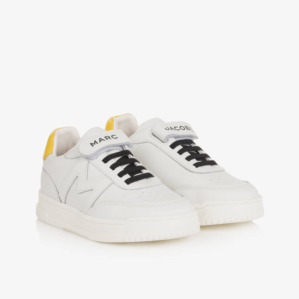 NEW!! MARC JACOBS White Leather Velcro Trainers