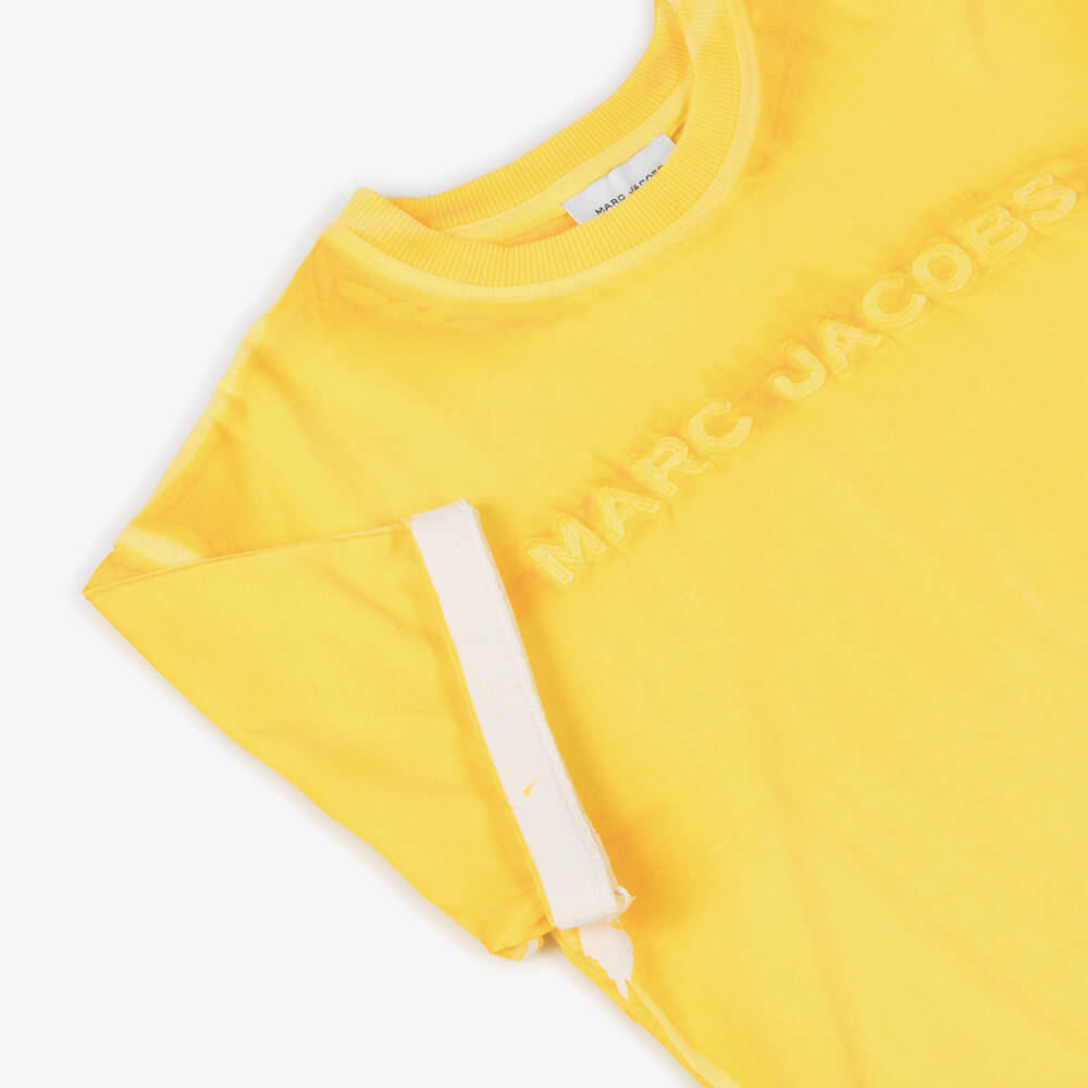 NEW!!  MARC JACOBS Yellow Cotton Dyed Effect T-Shirt