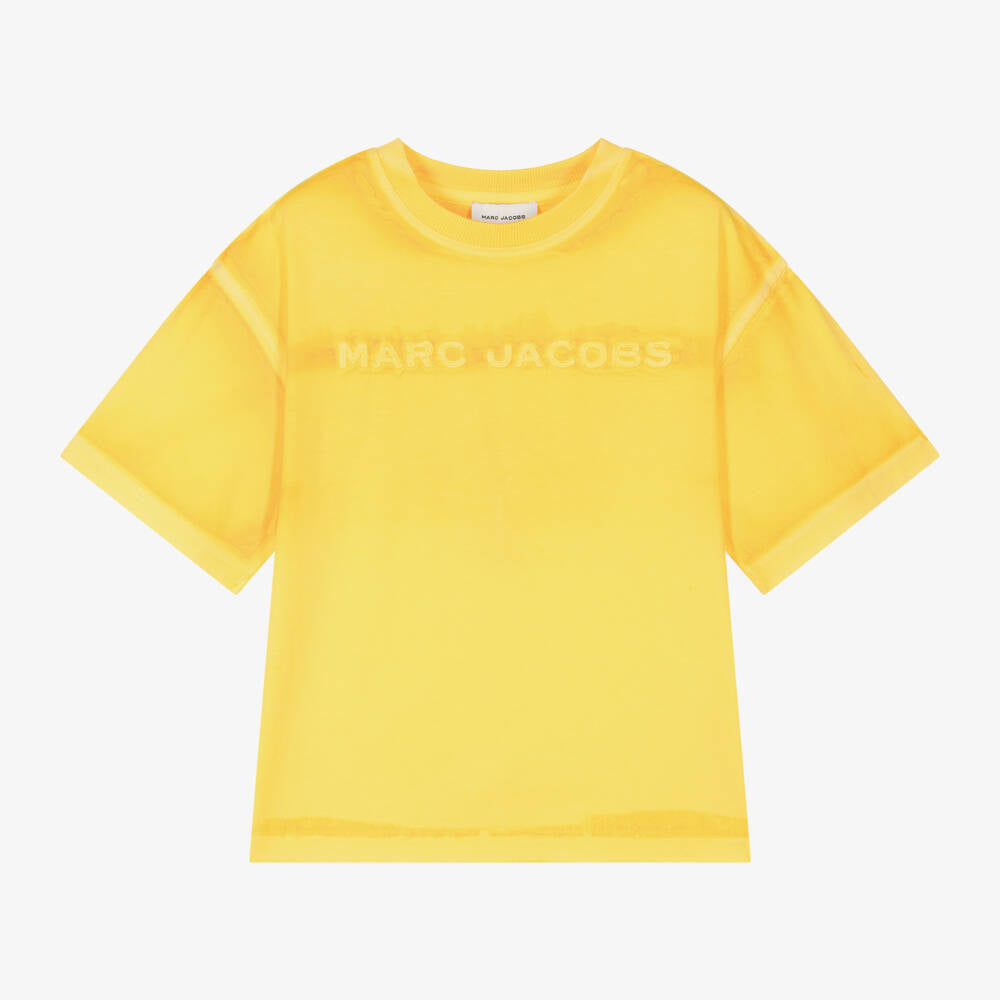 NEW!!  MARC JACOBS Yellow Cotton Dyed Effect T-Shirt