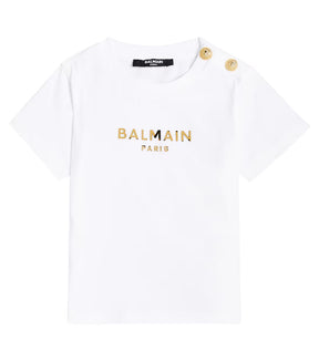BALMAIN  Baby logo cotton jersey T-shirt