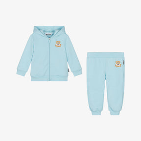 NEW!! Moschino Blue Cotton Teddy Bear Tracksuit