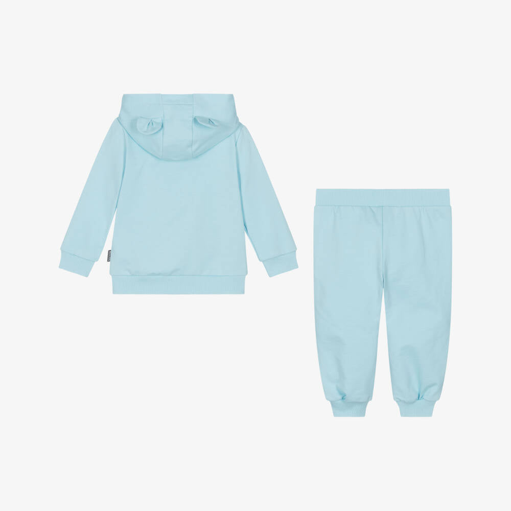 NEW!! Moschino Blue Cotton Teddy Bear Tracksuit