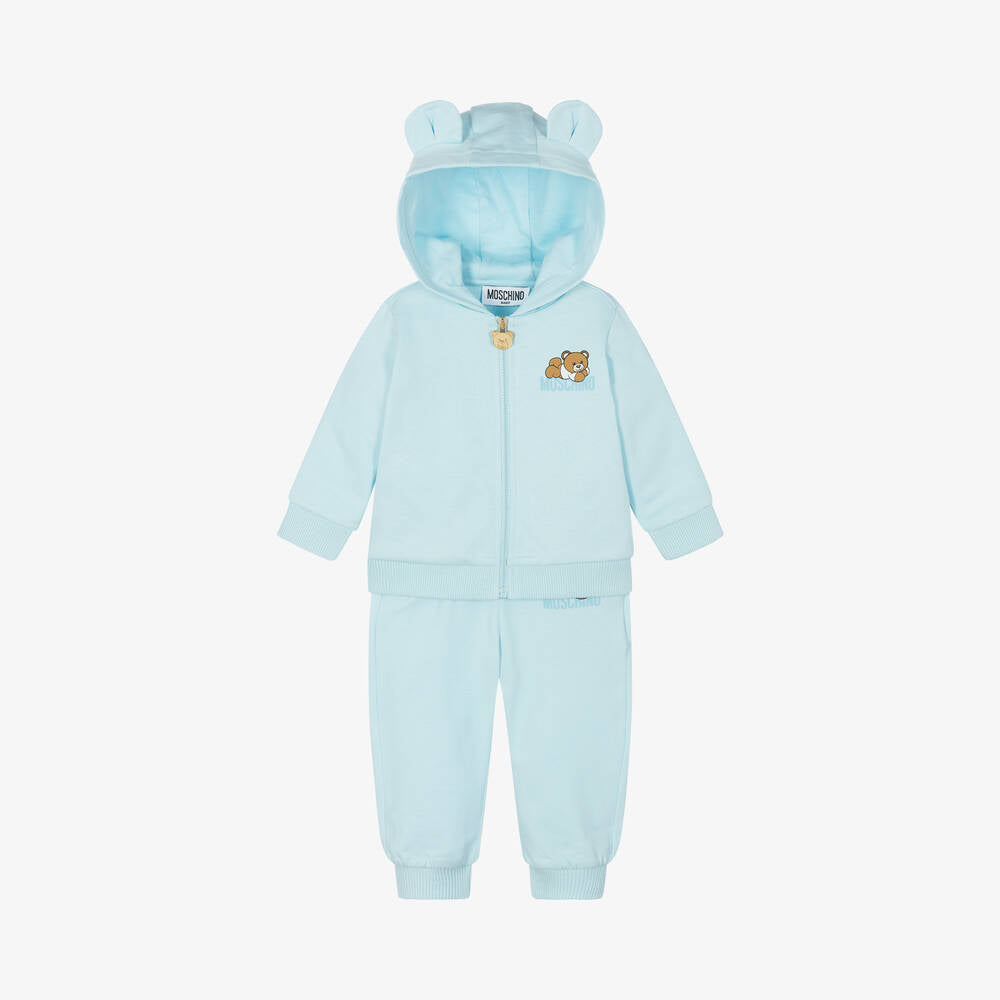 NEW!   Moschino Baby Blue Organic Cotton Tracksuit