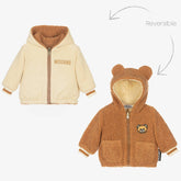 Moschino Baby Brown Reversible Polar Fleece Jacket