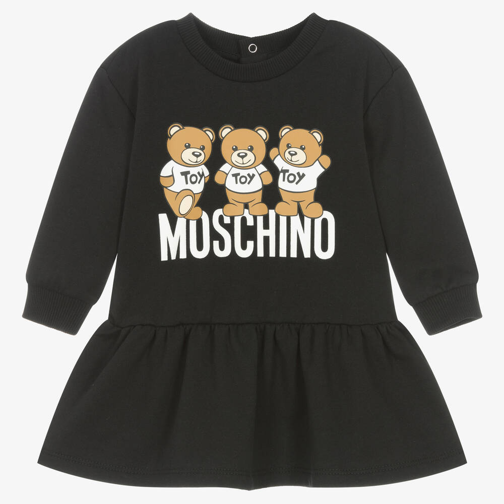 Moschino   Black Cotton Teddy Bear Dress