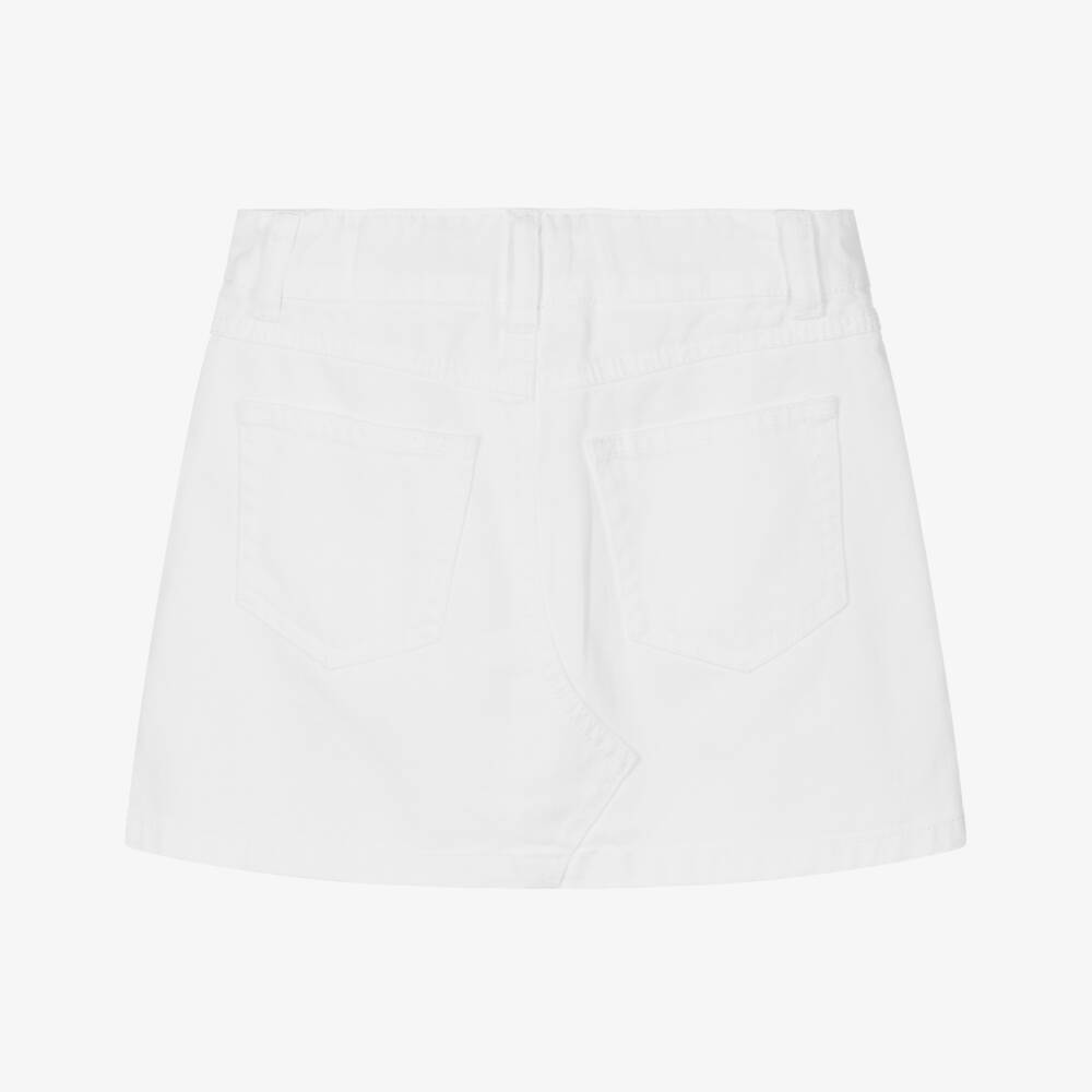 NEW!!  Moschino Girls Ivory Denim Skirt