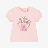 NEW!! Moschino Girls Pink Cotton Floral Print T-Shirt