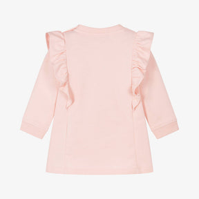 NEW!    Moschino Baby Girls Pink Organic Cotton Dress