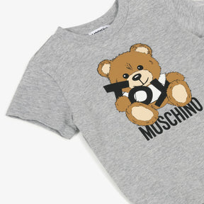 NEW!!   Moschino Grey Cotton Teddy Bear T-Shirt