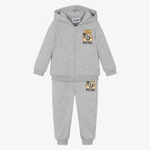 NEW!!   Moschino Grey Cotton Teddy Bear Tracksuit