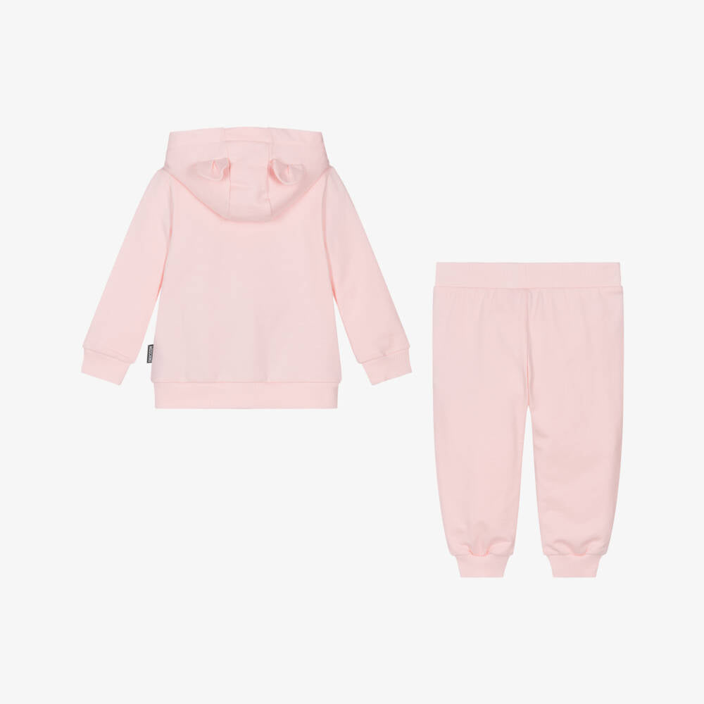 NEW!! Moschino Pink Cotton Teddy Bear Tracksuit