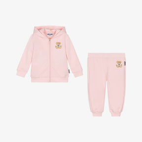 NEW!! Moschino Pink Cotton Teddy Bear Tracksuit