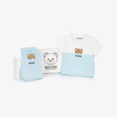 NEW!! Moschino White & Blue Cotton Shorts Set