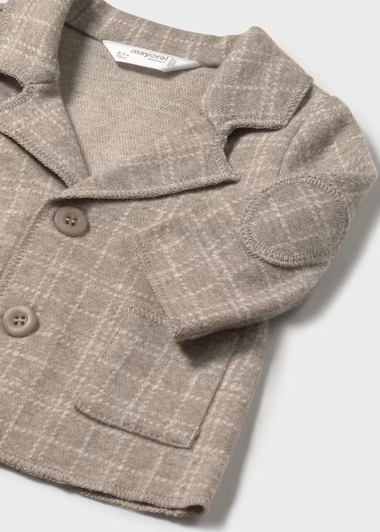 Mayoral - Newborn Boy Dressy Jacket - Sesame Heather