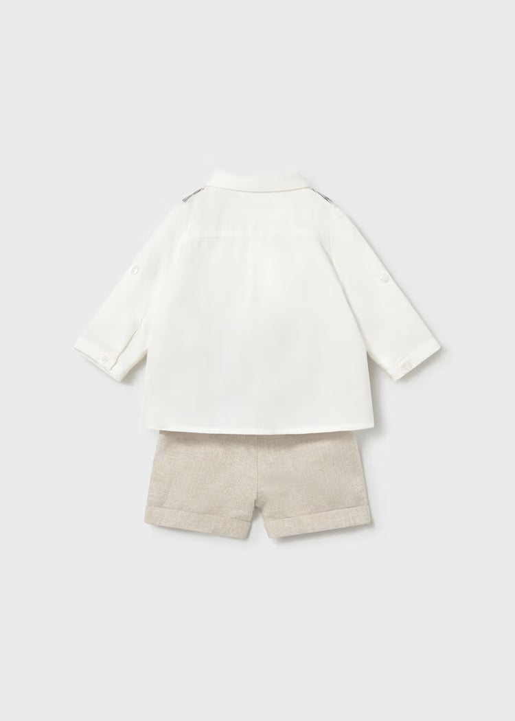 Mayoral - Mayoral Newborn Waistcoat Set - Wheat