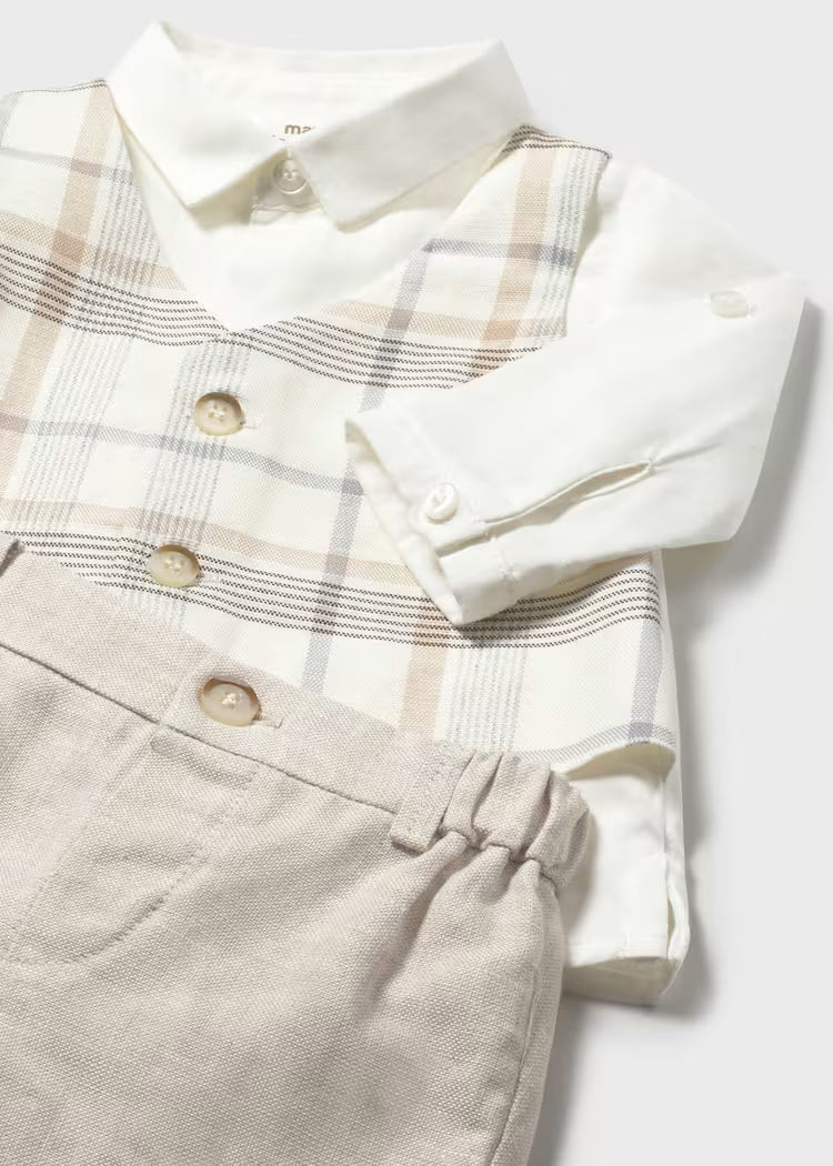 Mayoral - Mayoral Newborn Waistcoat Set - Wheat