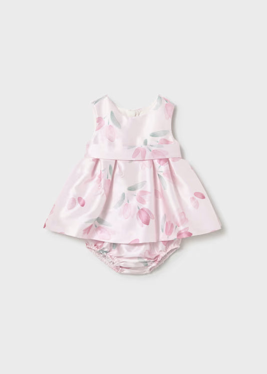 Mayoral - Newborn Girl Floral Dress with Bloomers