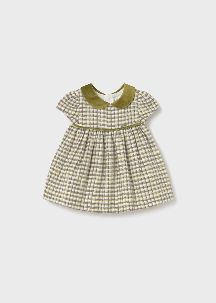Mayoral - Newborn Girl Plaid Dress