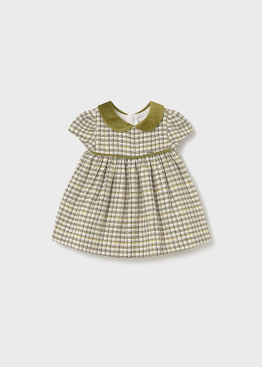 Mayoral - Newborn Girl Plaid Dress
