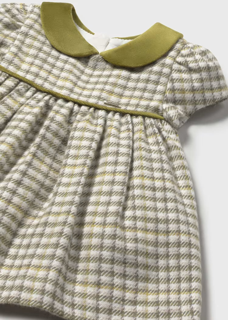 Mayoral - Newborn Girl Plaid Dress
