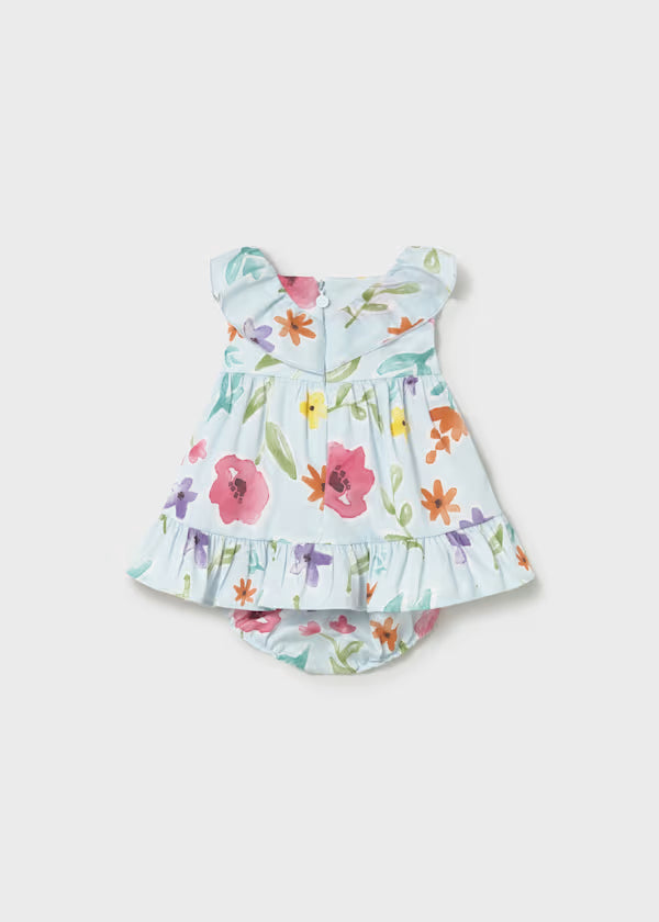 Mayoral - Newborn Girl Printed Dress with Bloomers