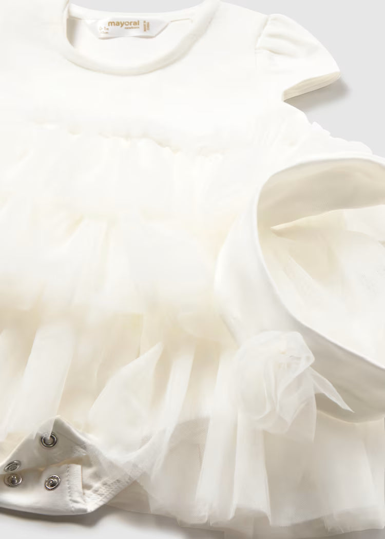 Mayoral - Newborn Girl Tulle Dress and Headband Set