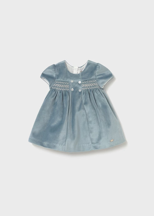 Mayoral - Newborn Girl Velvet Dress — Mineral