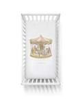 Atelier Choux - Satin Fitted Sheet - Carousel Pink