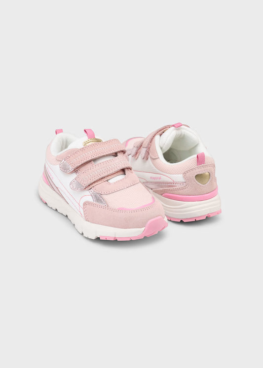 Mayoral - Girl Platform Sneakers — White & Pink