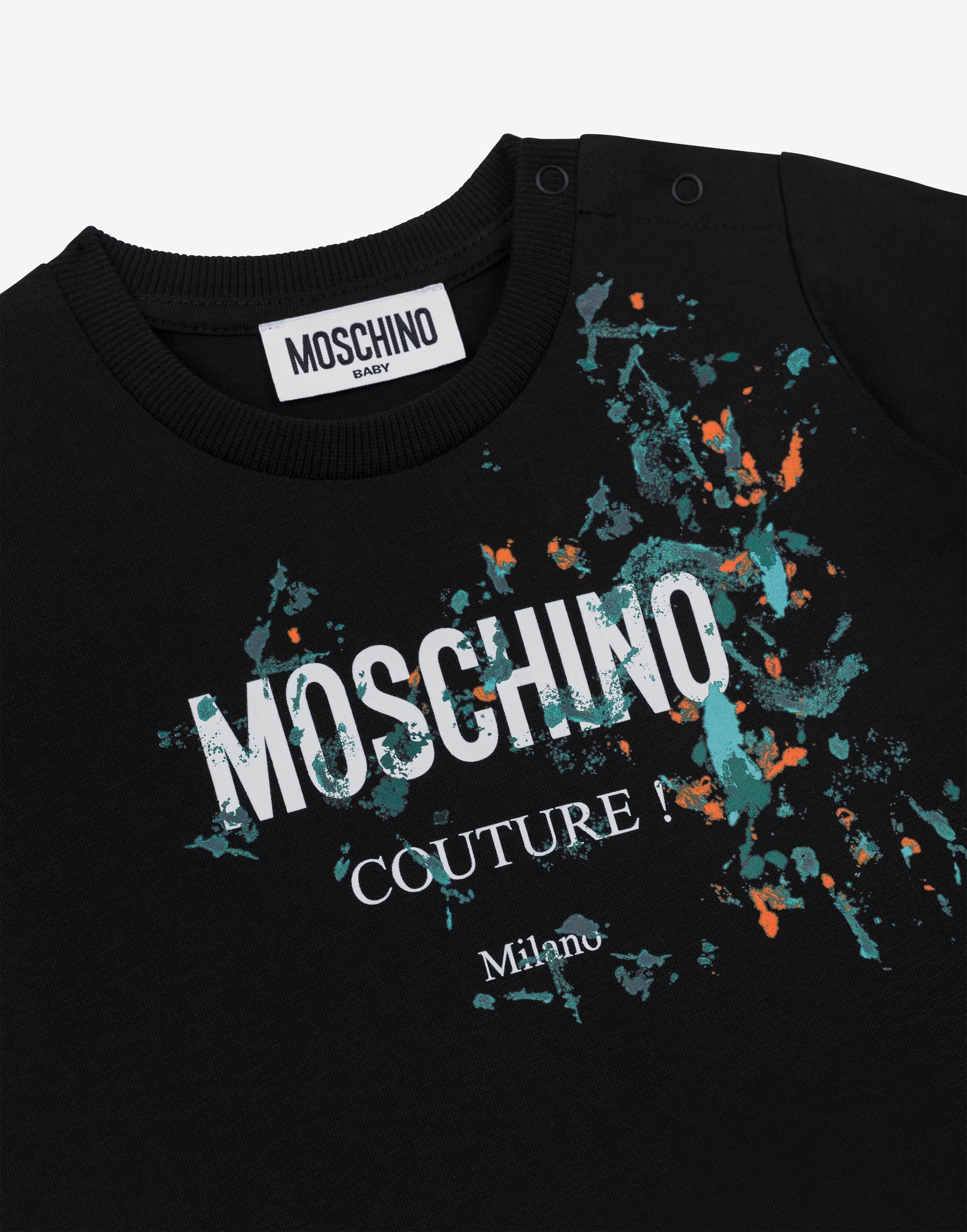 MOSCHINO SPLASHING PAINT JERSEY T-SHIRT