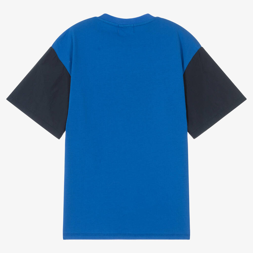 Kenzo Blue Cotton Logo T-Shirt